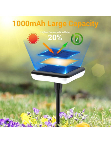 Luces Solares para Jardín Exterior Ainostone - Paquete de 4