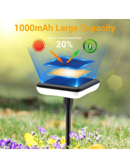 Luces Solares para Jardín Exterior Ainostone - Paquete de 4