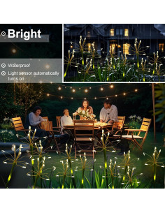 Luces de Jardín Solares Quanzhou - Paquete de 2, IP65, 2 Modos 2