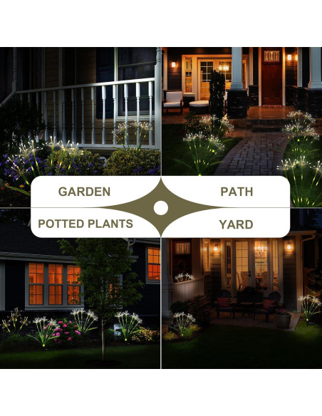 Luces de Jardín Solares Quanzhou - Paquete de 2, IP65, 2 Modos