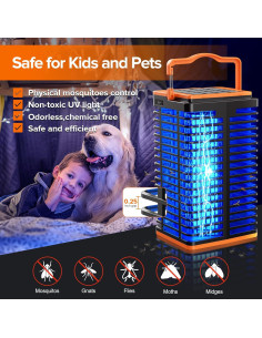 Trampa Eléctrica para Mosquitos Kiies Solar 4000mAh 4200V 2