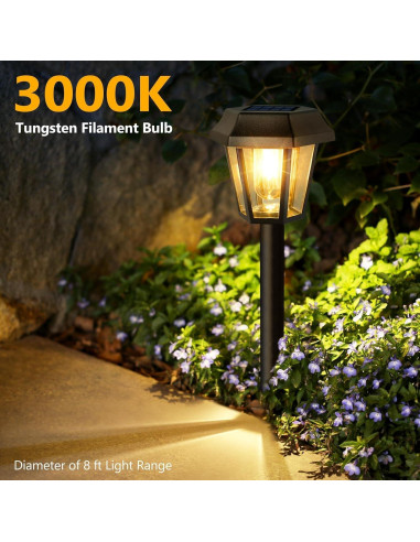 Luces Solares Exteriores Blansong 8 Unidades 3000K Impermeables
