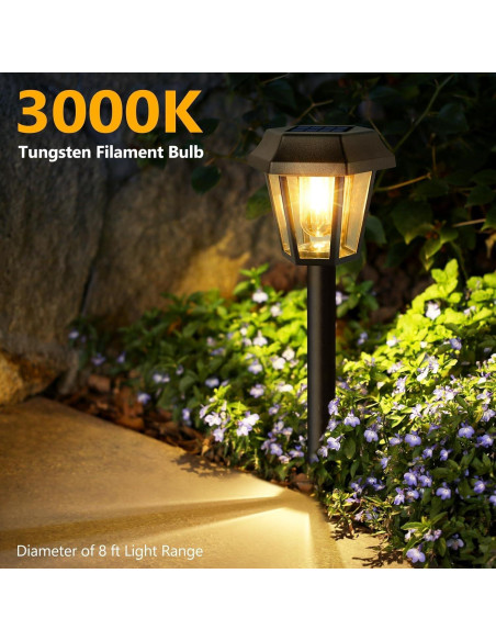 Luces Solares Exteriores Blansong 8 Unidades 3000K Impermeables