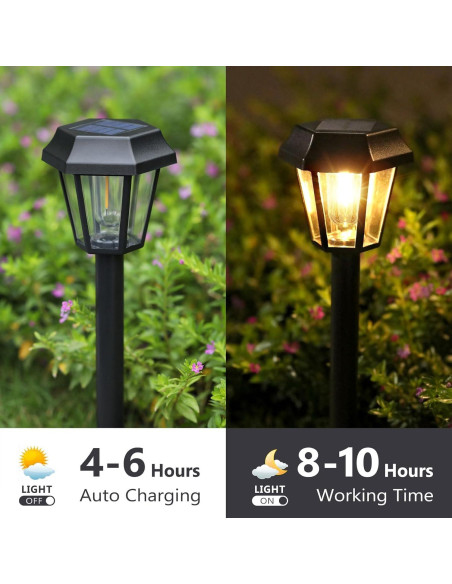 Luces Solares Exteriores Blansong 8 Unidades 3000K Impermeables