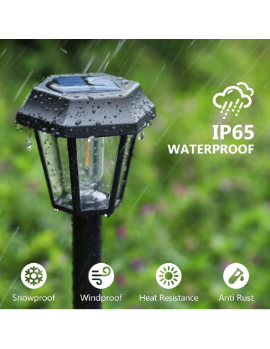 Luces Solares Exteriores Blansong 8 Unidades 3000K Impermeables