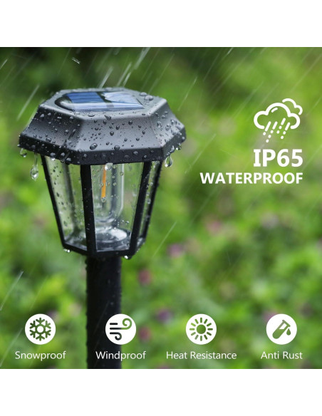 Luces Solares Exteriores Blansong 8 Unidades 3000K Impermeables