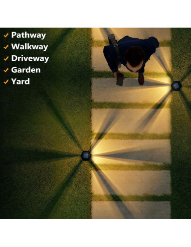 Luces Solares Exteriores Blansong 8 Unidades 3000K Impermeables