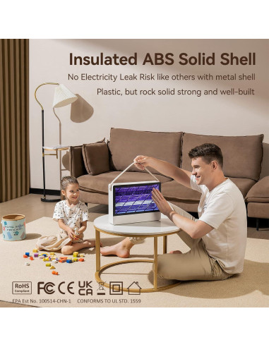 Trampa eléctrica para insectos GeckoMan BUGZILLA2202 20W con 2 bombillas