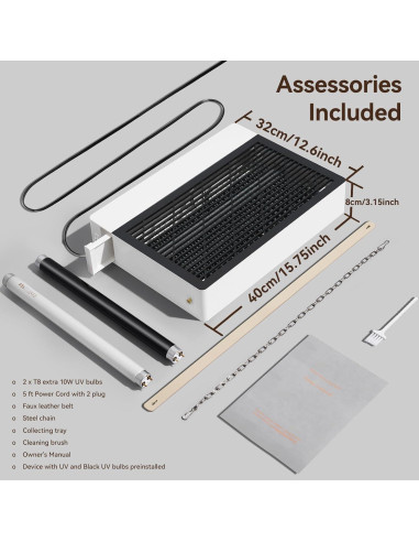 Trampa eléctrica para insectos GeckoMan BUGZILLA2202 20W con 2 bombillas