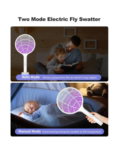 Raqueta Eléctrica DEEZEE 2Pack para Moscas y Mosquitos 4000V