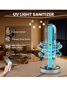 Lámpara UV Desinfectante ZETAWALE 100W con Control Remoto 2