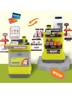 Caja Registradora Juguete deAO para Niños Verde 48PCS 2