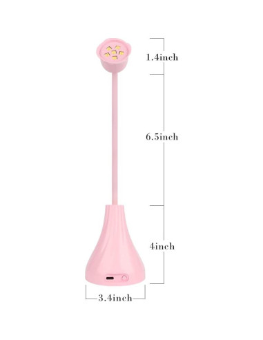 Lámpara de Uñas LED UV XSMNER Rosa 18W Inalámbrica 360