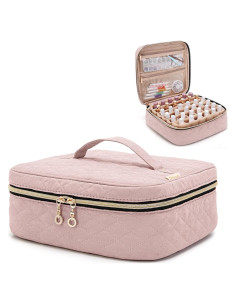 Bolsa de Transporte para Esmalte de Uñas YARWO Rosa 36 Botellas