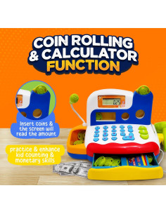 Caja Registradora Interactiva FUNERICA con Monedas y Comida 2