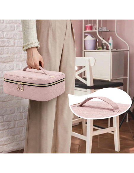 Bolsa de Transporte para Esmalte de Uñas YARWO Rosa 36 Botellas