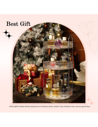 Organizador de Maquillaje Rotatorio 360 ALUYUYO 3 Niveles