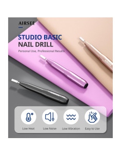 Taladro Eléctrico de Uñas AIRSEE Studio USB 20,000 RPM Púrpura 2