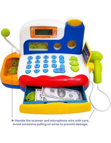 Caja Registradora Interactiva FUNERICA con Monedas y Comida