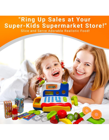 Caja Registradora Interactiva FUNERICA con Monedas y Comida