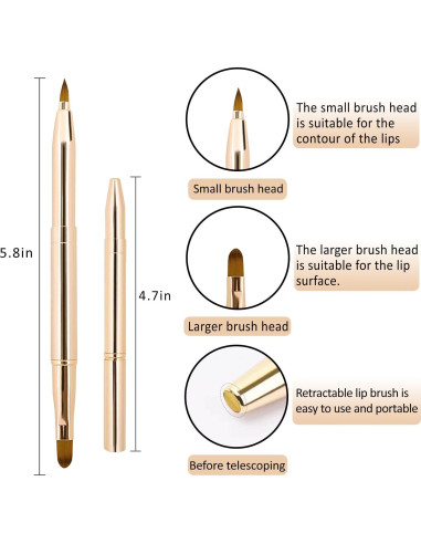 Set de 5 Brochas de Labios Retráctiles y Exfoliador Yrarbil