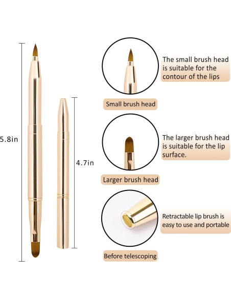 Set de 5 Brochas de Labios Retráctiles y Exfoliador Yrarbil