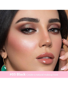 Lápiz de Cejas Microblading evpct 1Pcs Negro con Cepillo Doble 2