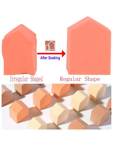 Juego de 25 Esponjas de Maquillaje Aturmon, Uso Húmedo y Seco