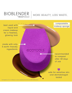 Esponja de Maquillaje Compostable EcoTools Bioblender 1 Cuenta 2