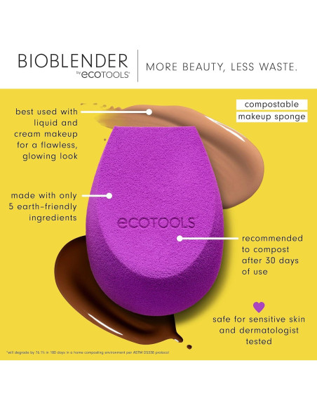 Esponja de Maquillaje Compostable EcoTools Bioblender 1 Cuenta