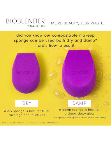 Esponja de Maquillaje Compostable EcoTools Bioblender 1 Cuenta