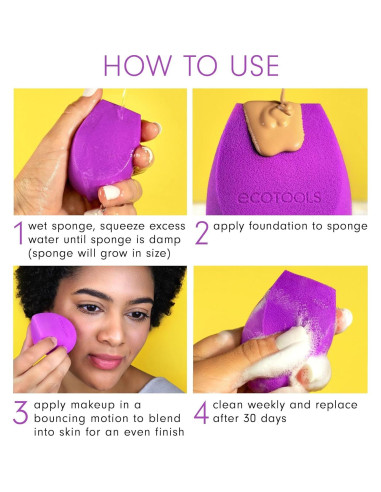 Esponja de Maquillaje Compostable EcoTools Bioblender 1 Cuenta