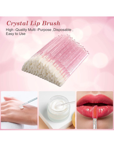 500 Pinceles Desechables LetBeHa para Labios Rosa
