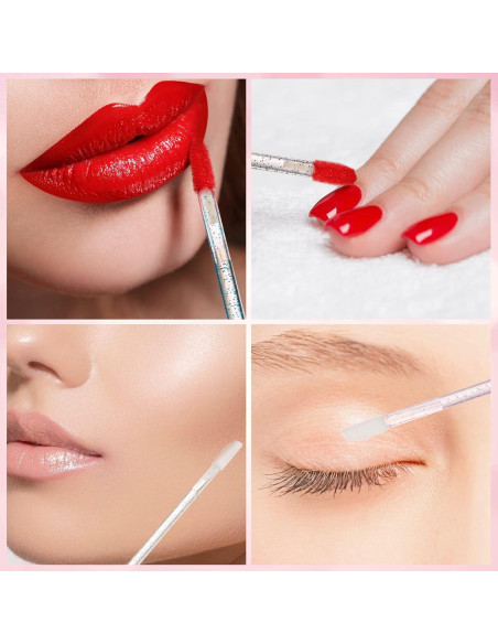 500 Pinceles Desechables LetBeHa para Labios Rosa