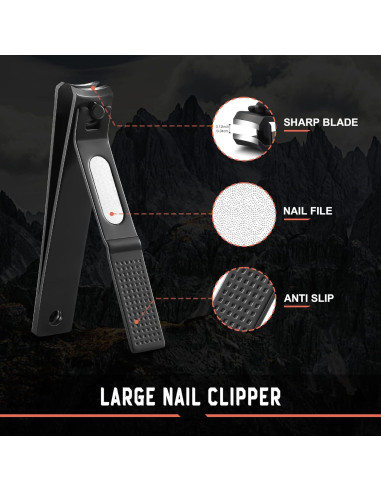 Cortauñas BEZOX de Acero Inoxidable - Juego de 2 Unidades