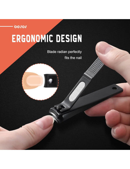 Cortauñas BEZOX de Acero Inoxidable - Juego de 2 Unidades