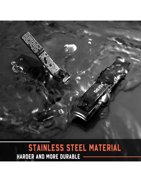 Cortauñas BEZOX de Acero Inoxidable - Juego de 2 Unidades