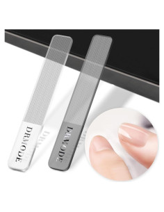 Lima de Uñas de Vidrio DRMODE - Kit 2PC para Uñas Naturales
