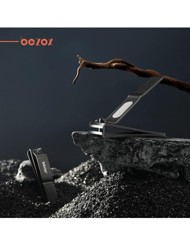 Cortauñas BEZOX de Acero Inoxidable - Juego de 2 Unidades