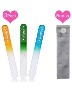 Lima de Uñas para Bebés Babygoal 3 Piezas Vidrio Checo 2