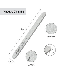 Limas de Uñas Doble Cara ForPro 100/180 Grano 18 cm - 50 Unidades 2