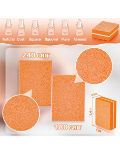 50 Piezas Bloque de Pulido de Uñas SJ-NailBuffer 180/240 Grano 2