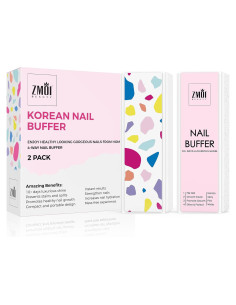 Bloque de Pulido de Uñas ZMOI - Paquete de 2 - 4 Vías Rosa