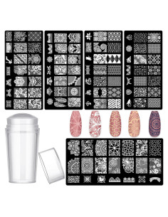 Kit de Sello de Uñas 5pcs MOLILO - Acero Inoxidable 304