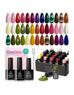 Juego de Esmalte de Uñas Gel Beetles 20 Colores Urban Elegance