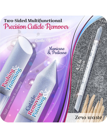 Juego de Lima de Uñas de Vidrio Gladzy - 4 Piezas Profesional