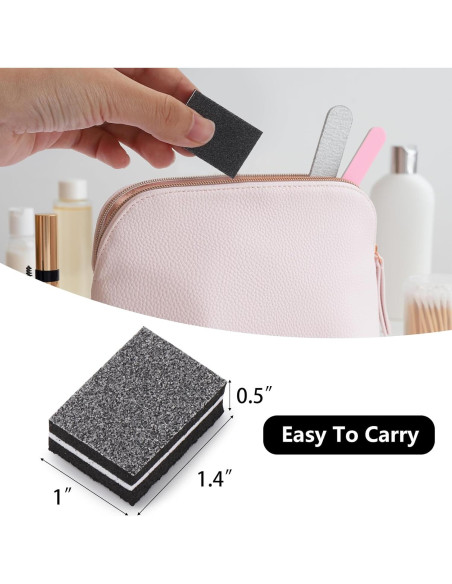 150 Piezas Mini Bloques de Pulido de Uñas acDesign 100/180 Grano