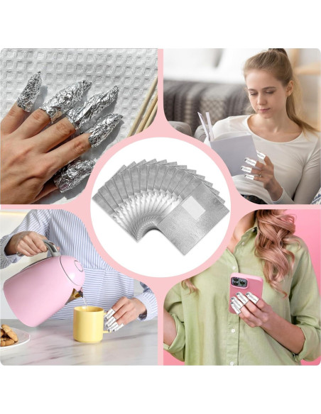 100 Pcs Removedor de Esmalte de Uñas en Gel Sliverdew