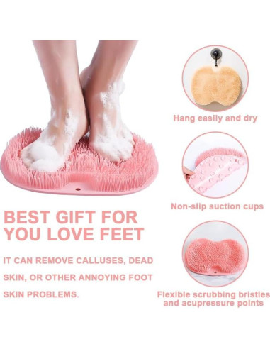2PACK Alfombrilla Exfoliante para Pies VREOM con Ventosas 23x30cm