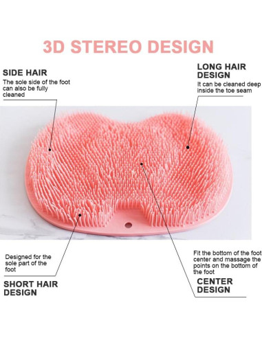 2PACK Alfombrilla Exfoliante para Pies VREOM con Ventosas 23x30cm